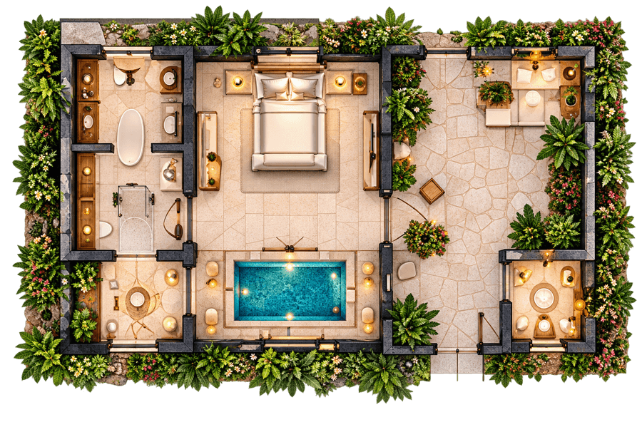 mission courtyard floor plan
